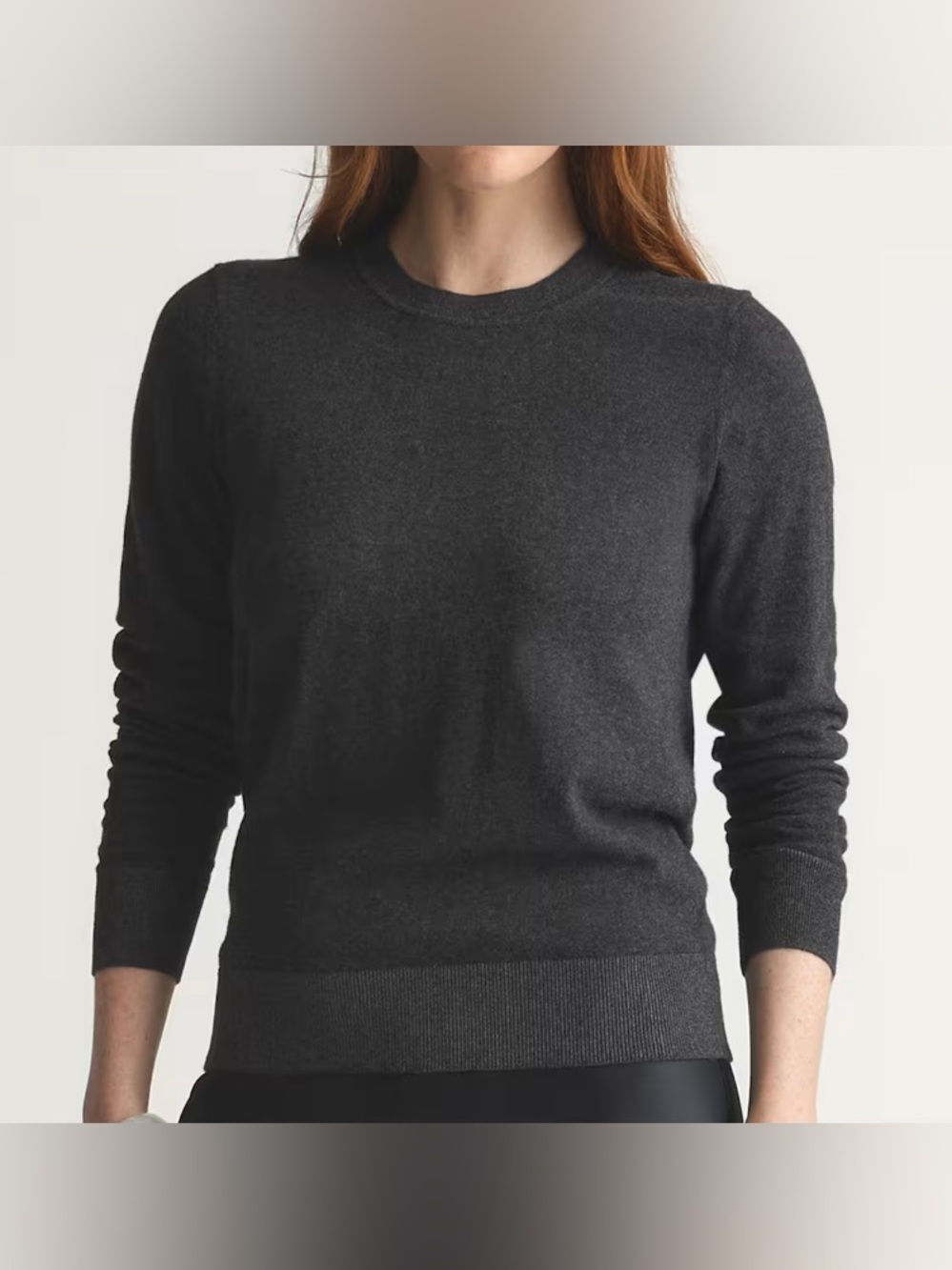 Quince Lightweight Cotton Cashmere Crew Sweater